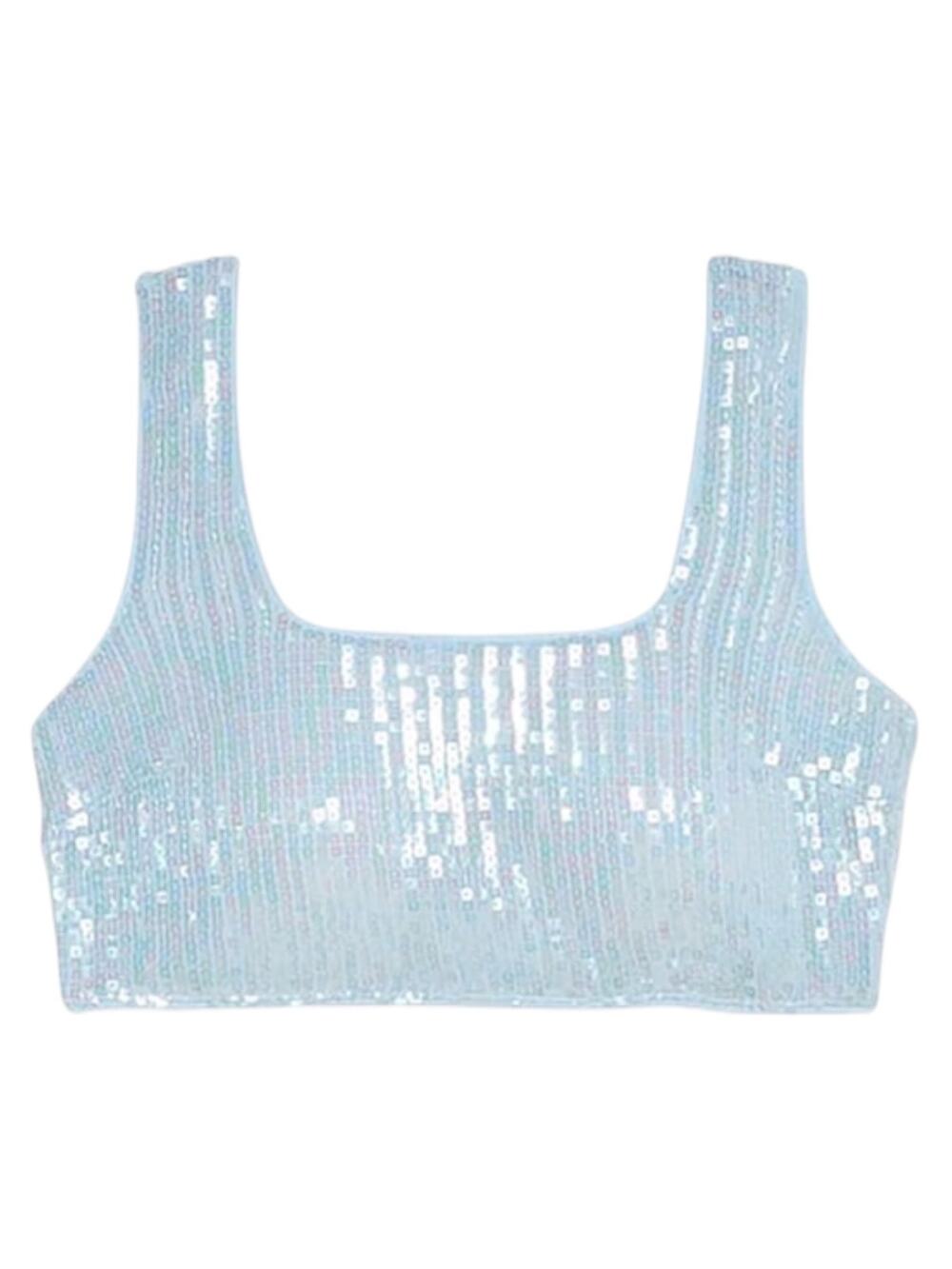 Victoria’s Secret Sequin Shimmer Wire Free Bralette Light Blue Size Medium NWT
